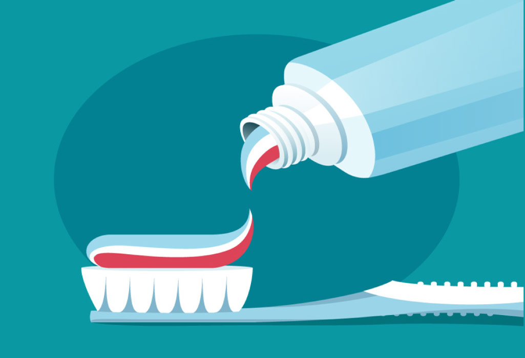 animated look at toothbrush getting set with toothpaste from a tube
