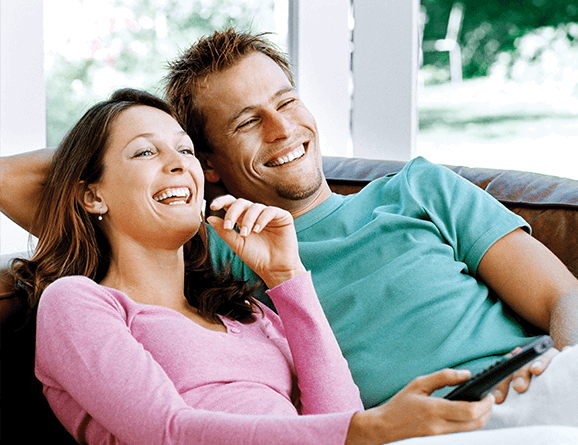 couple watching tv