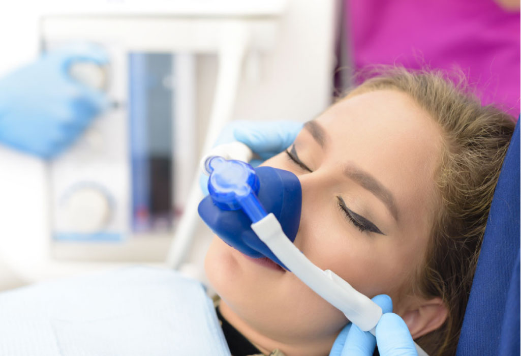woman undergoing dental sedation for dental anxiety